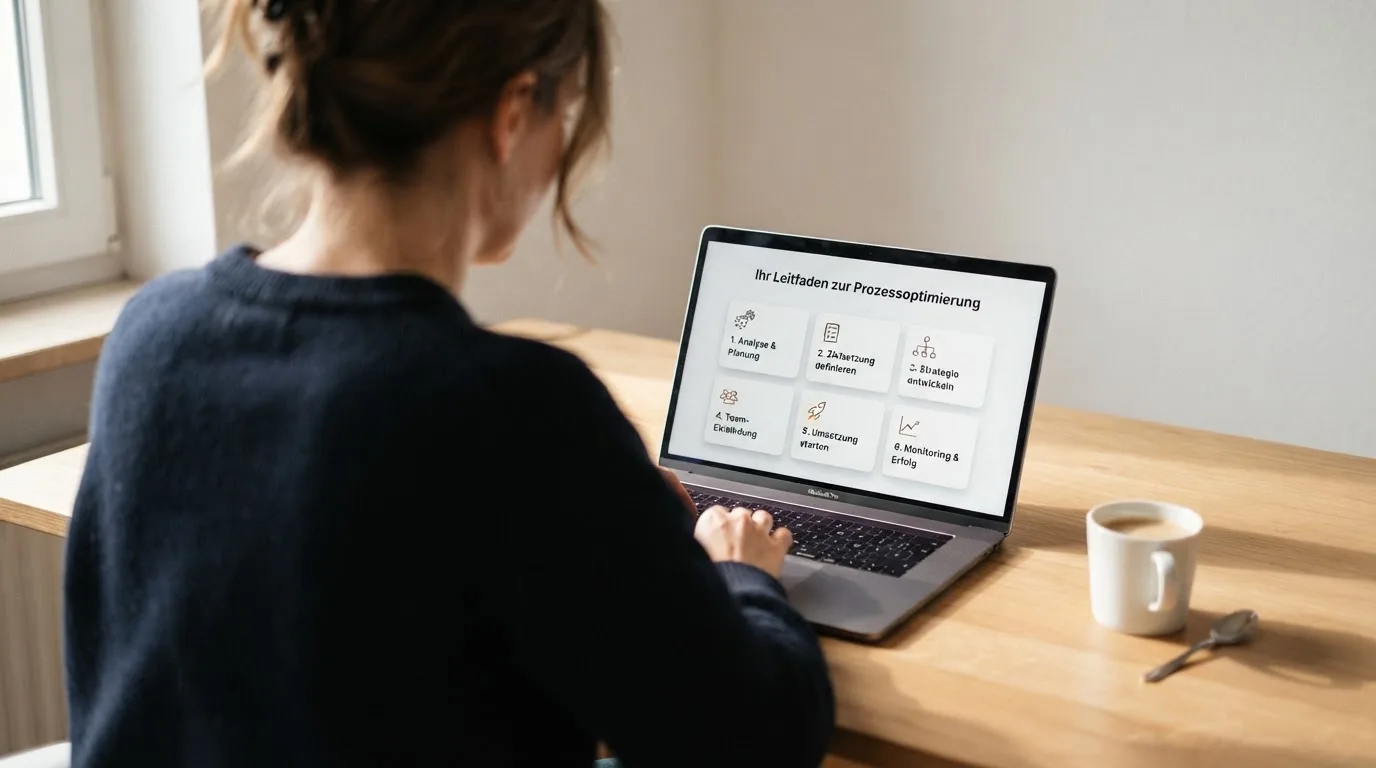 Person am Laptop liest eine Übersichtsseite zu Glücksspielen im Internet — online casino mit autoplay